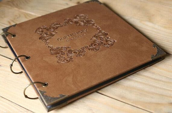Large Guest Book Wedding
 Extra Leather Album Scrapbook Wedding Guest