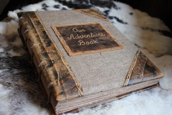 Large Guest Book Wedding
 Custom Wedding guest book Rustic Extra large Coptic by