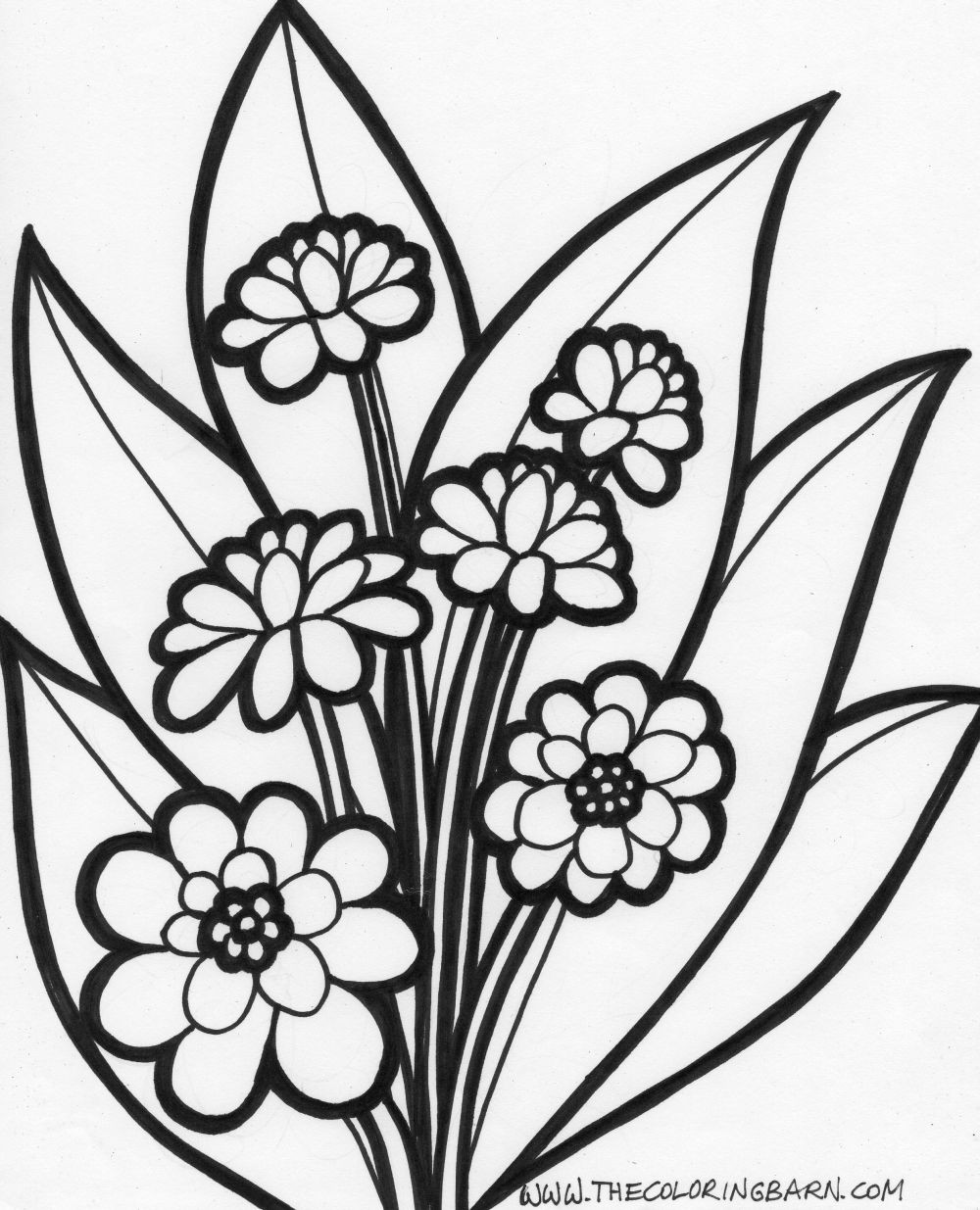 Large Print Coloring Pages For Adults
 summer flowers printable coloring pages Free
