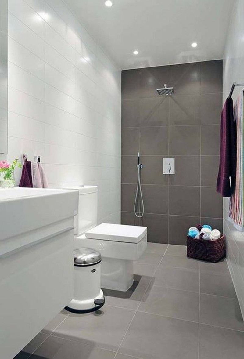 Large Tile In Small Bathroom
 Natural small bathroom design with large tiles