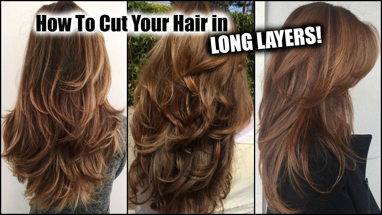 Layered Haircuts Long Hair Illustration
 HOW I CUT MY HAIR AT HOME IN LONG LAYERS │ Long Layered