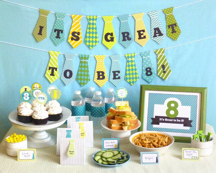 Lds Baptism Gift Ideas For Boys
 Great to be 8 Boy Party Printable Set LDS Baptism Party