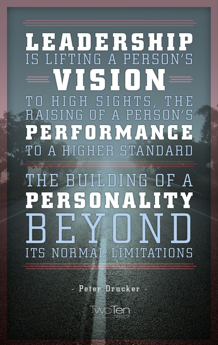 Leadership Vision Quotes
 Peter Drucker Leadership Vision Performance