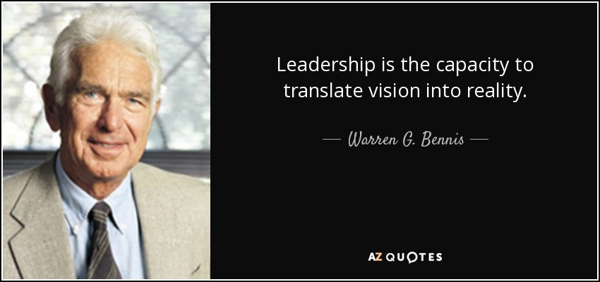 Leadership Vision Quotes
 TOP 25 QUOTES BY WARREN G BENNIS of 163