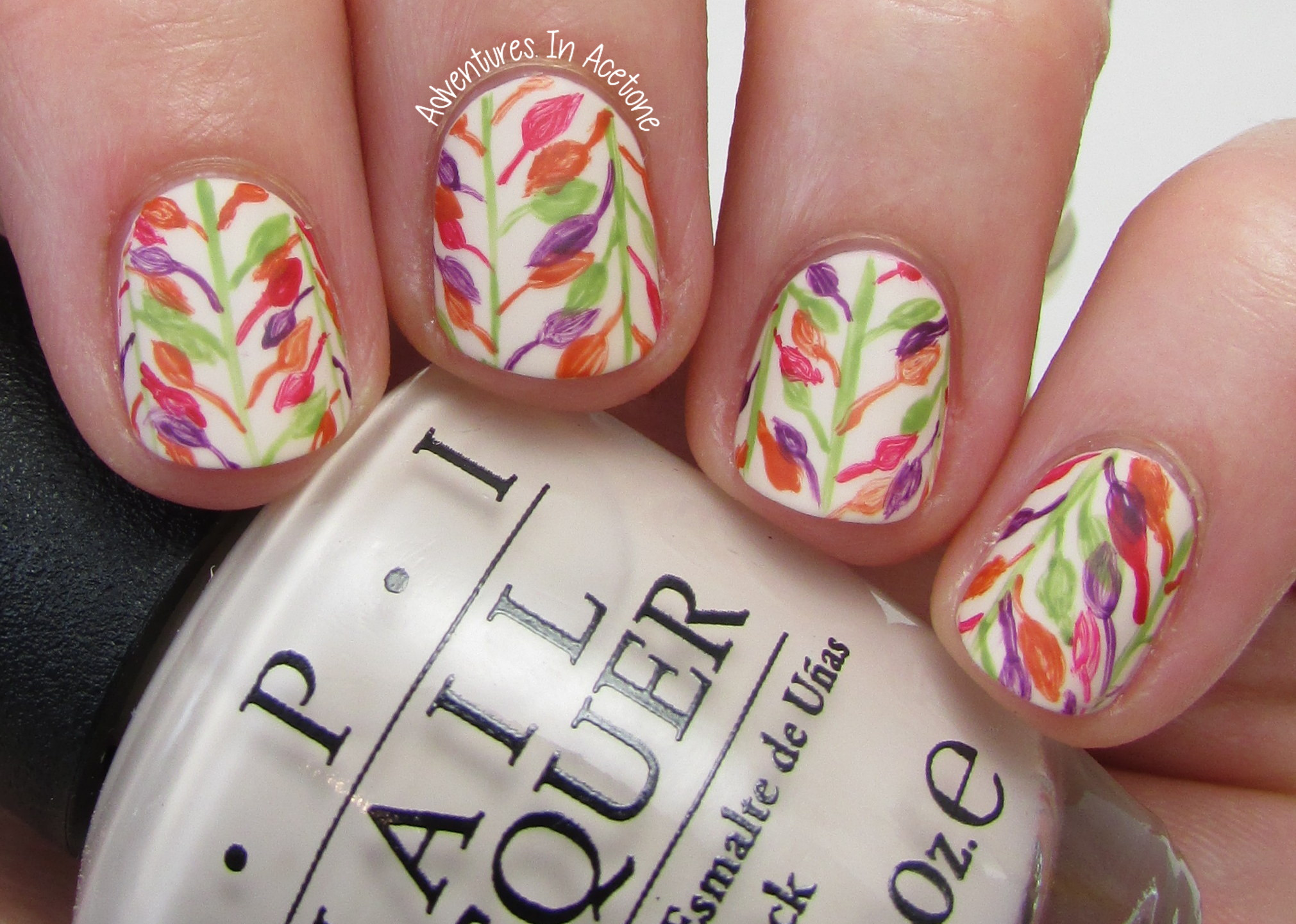 Leaf Nail Art
 The Digit al Dozen DOES Inspired by Pinterest Day 3