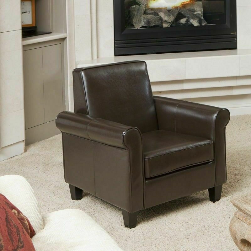 Leather Living Room Chairs
 Living Room Furniture Chocolate Brown Leather Club Chair