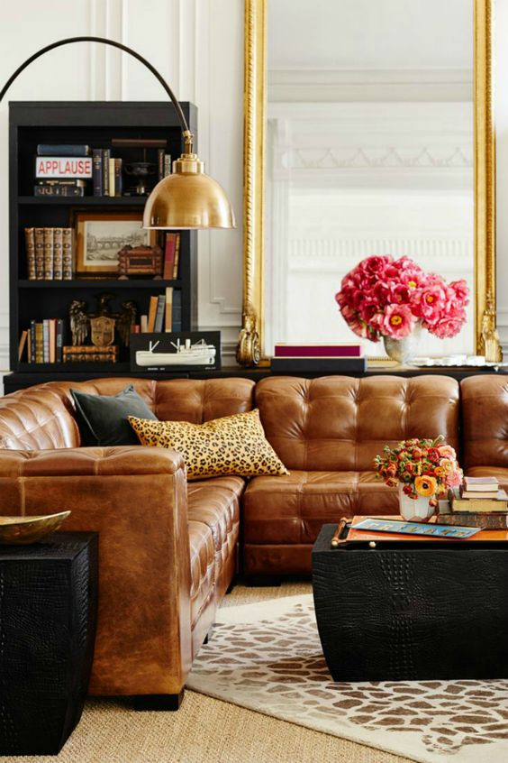 Leather Sofa Living Room Ideas
 Tanned Leather Sofas are the Hottest Decorating Trend of