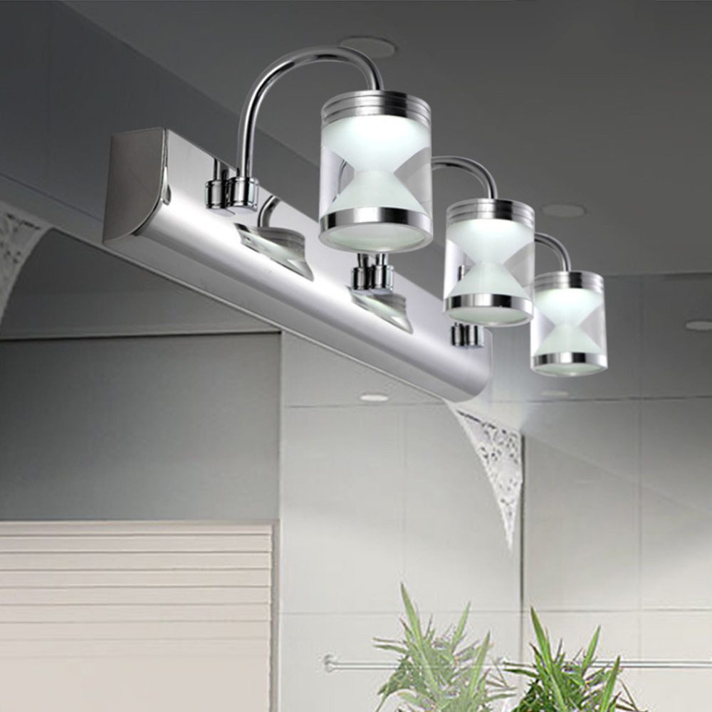 Led Bathroom Light Fixture
 Modern Bathroom Stainless Steel LED Bathroom Make up