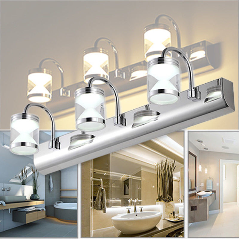 Led Bathroom Light Fixture
 Modern Bathroom Vanity LED Light Front Makeup Mirror
