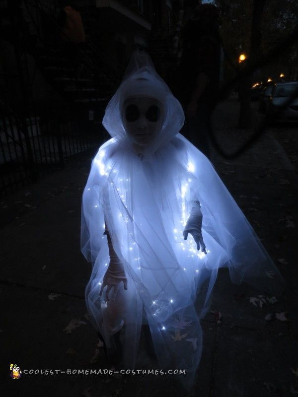 Led Costume DIY
 Glowing Ghost Costume for a Child
