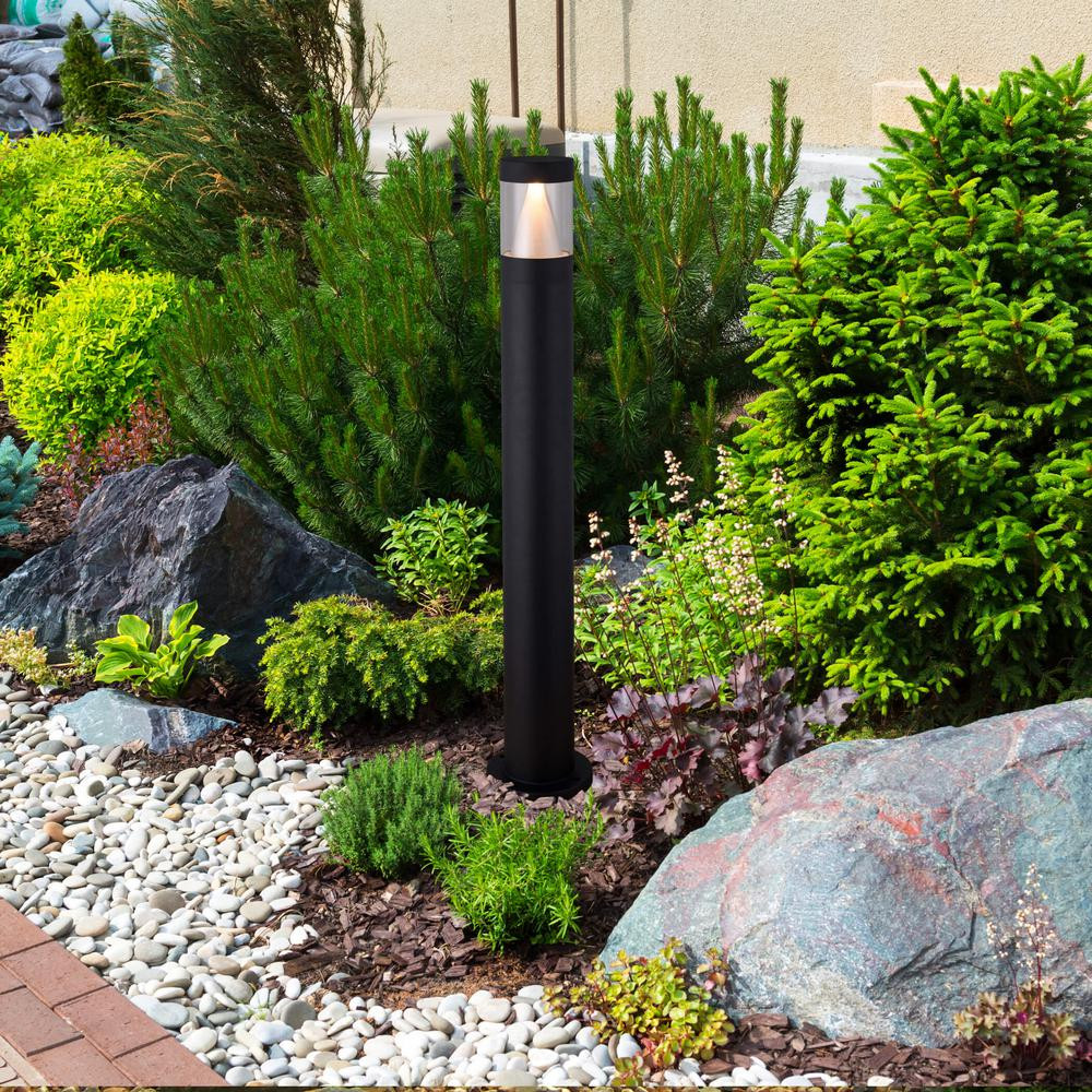 Led Outdoor Landscape Lighting
 VONN Lighting 4 Watt Black Outdoor Integrated LED Bollard