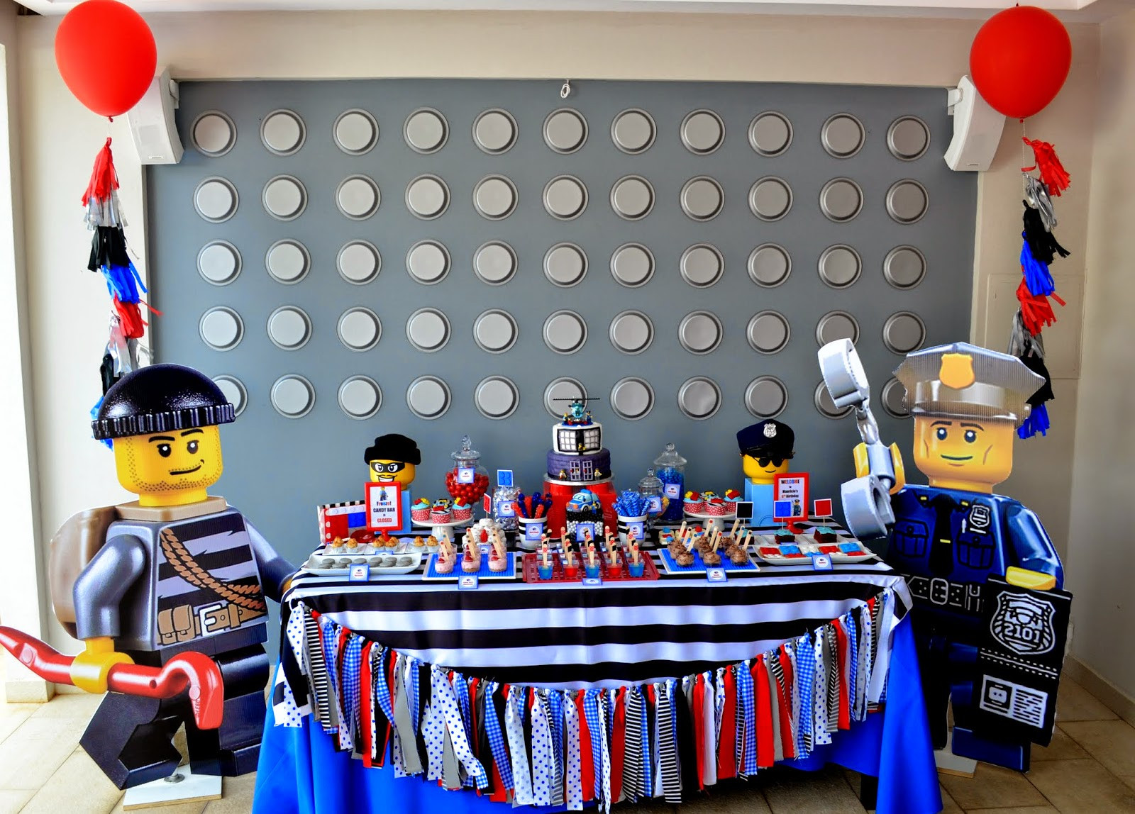 Lego Birthday Decorations
 Partylicious Events PR LEGO City Police Birthday