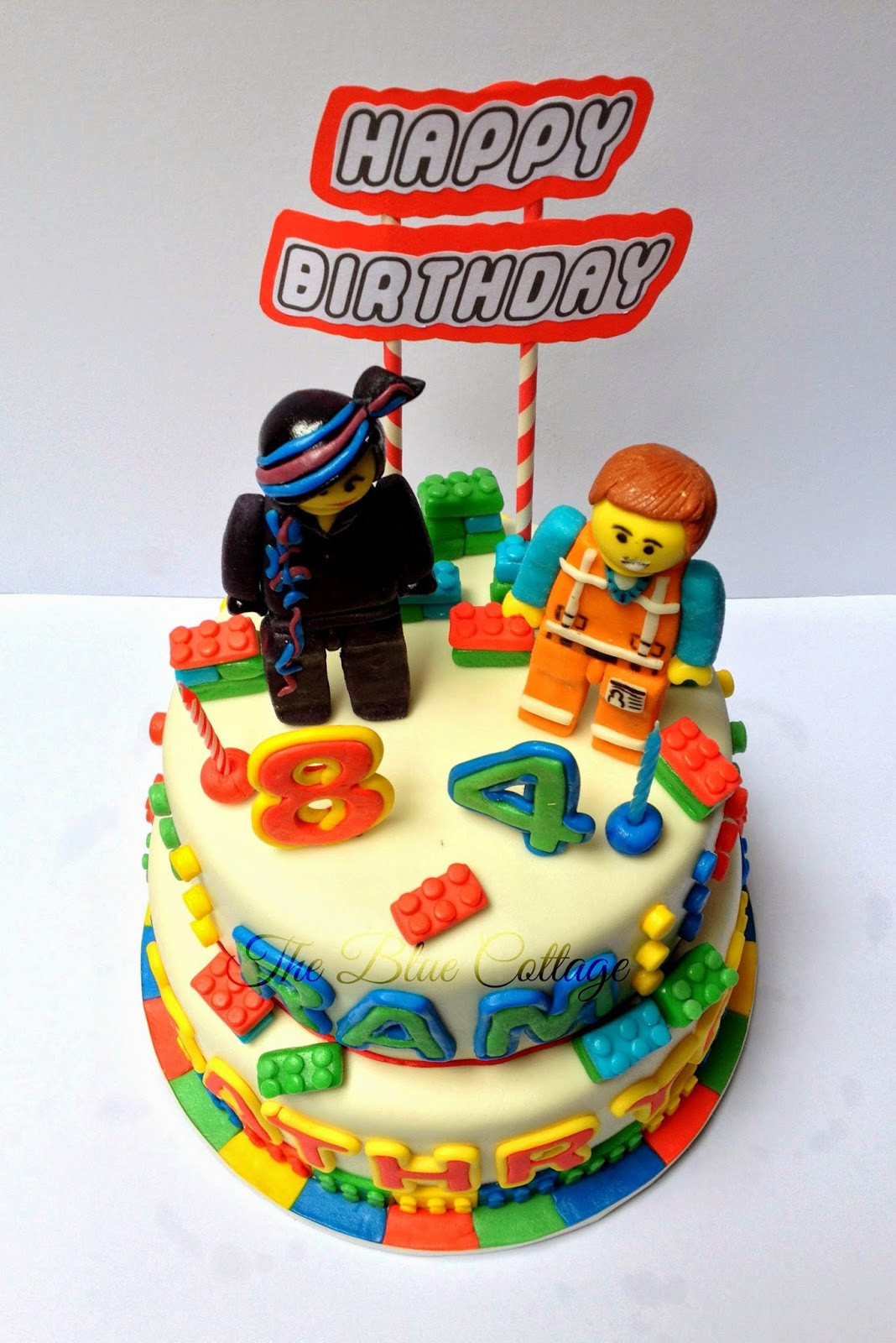 Lego Movie Birthday Cake
 The Blue Cottage Fondant Birthday Cake Lego Movie Emmet