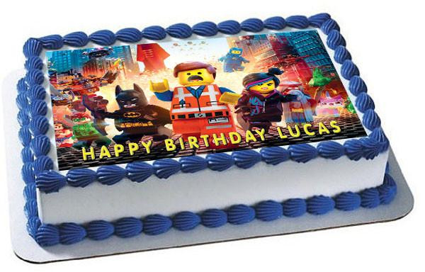 Lego Movie Birthday Cake
 LEGO MOVIE Edible Birthday Cake OR Cupcake Topper – Edible