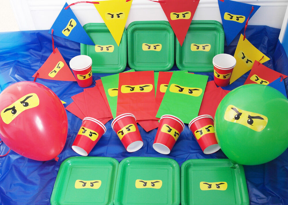 Lego Ninjago Birthday Party Supplies
 LEGO NINJAGO Children s Party Set Pack Tableware Plates