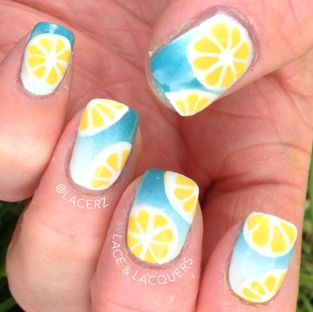 Lemon Nail Art
 lemon nails nails
