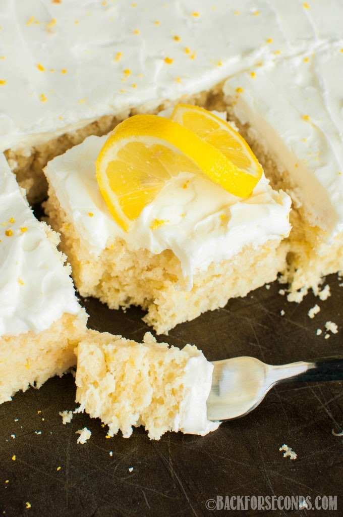 Lemon Sheet Cake
 Lemon Sheet Cake with Lemon Cream Cheese Frosting Back