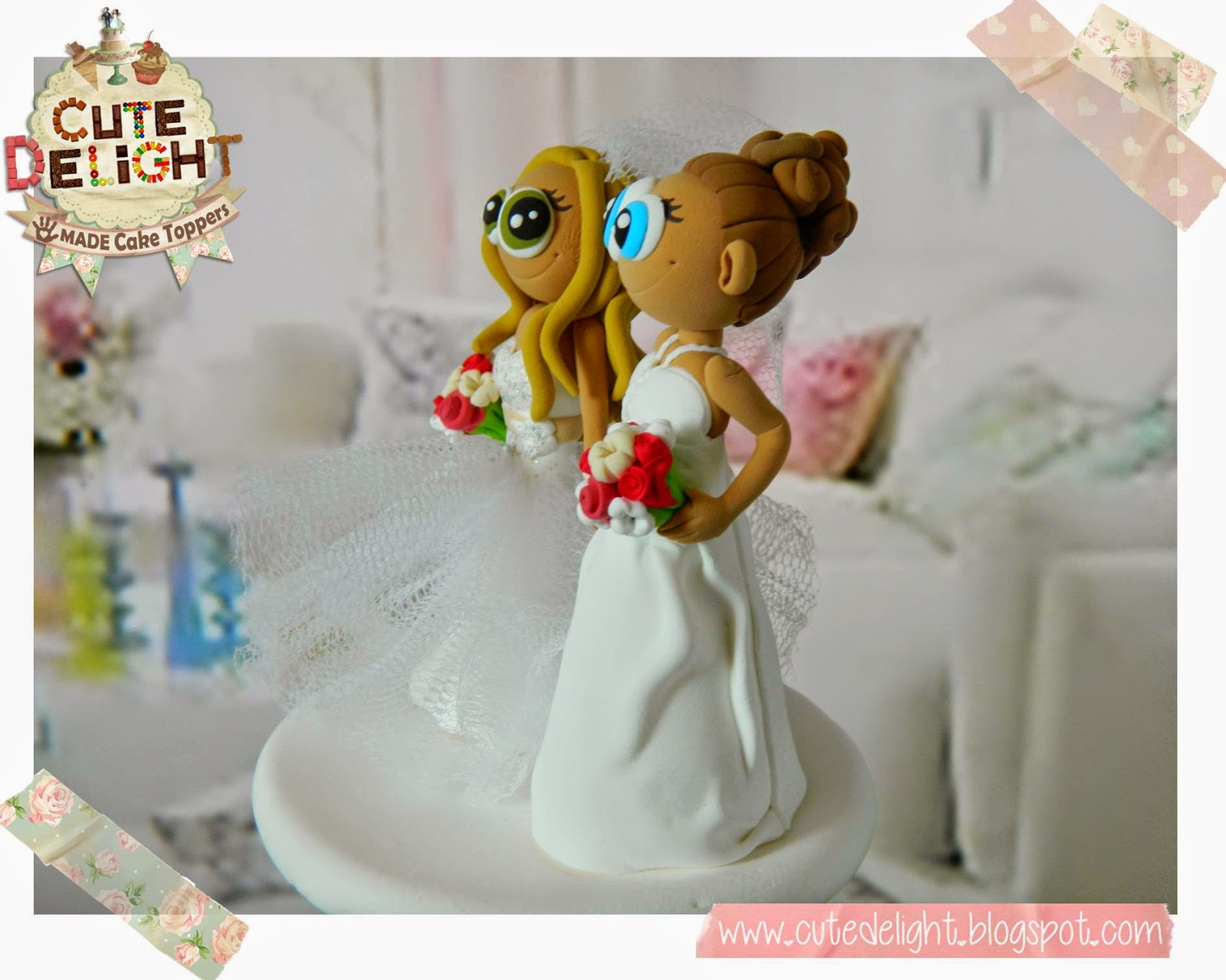 Lesbian Wedding Cake Topper
 Wedding cake toppers Custom Cake Topper Funny cake