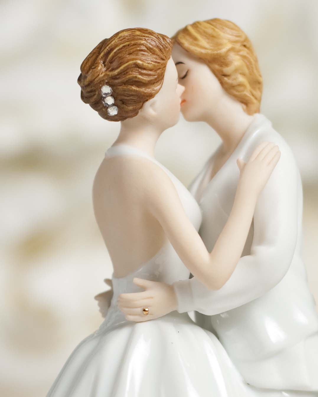 Lesbian Wedding Cake Topper
 "Romance" Gay Lesbian Wedding Cake Topper