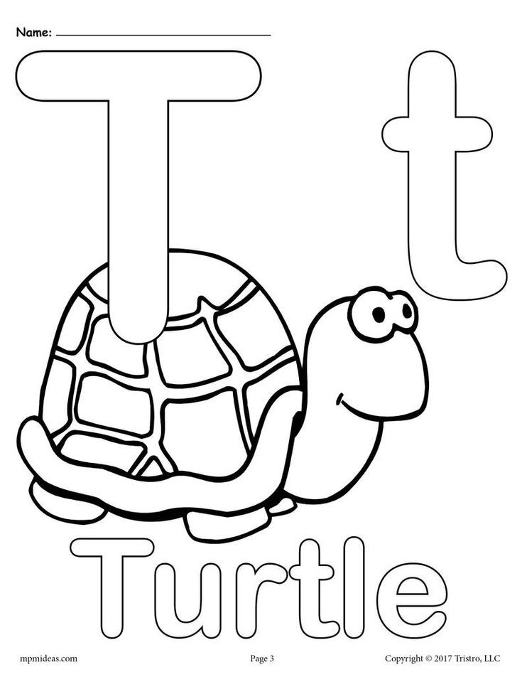 Letter Printable Coloring Pages
 Letter T Alphabet Coloring Pages 3 FREE Printable