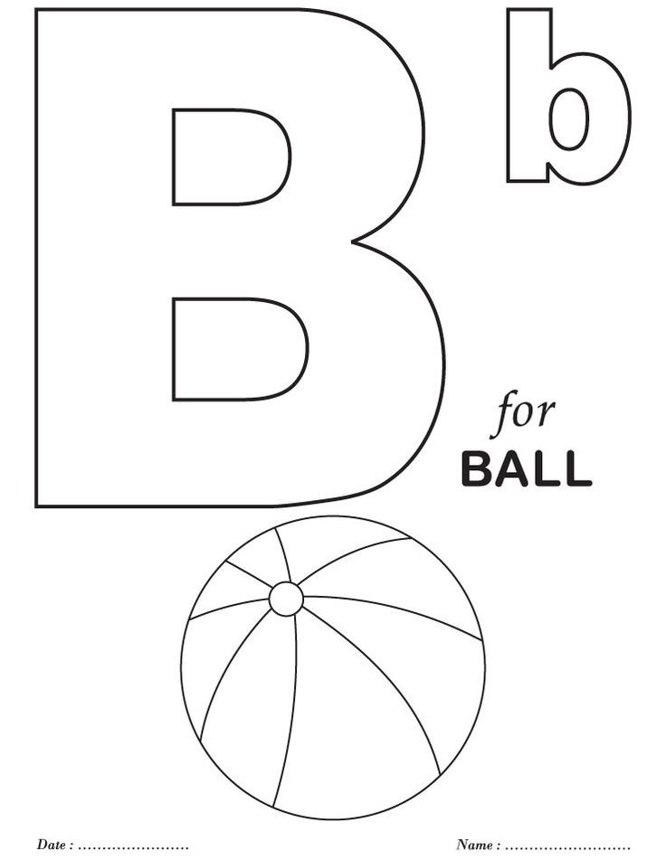 Letter Printable Coloring Pages
 Printables Alphabet B Coloring Sheets