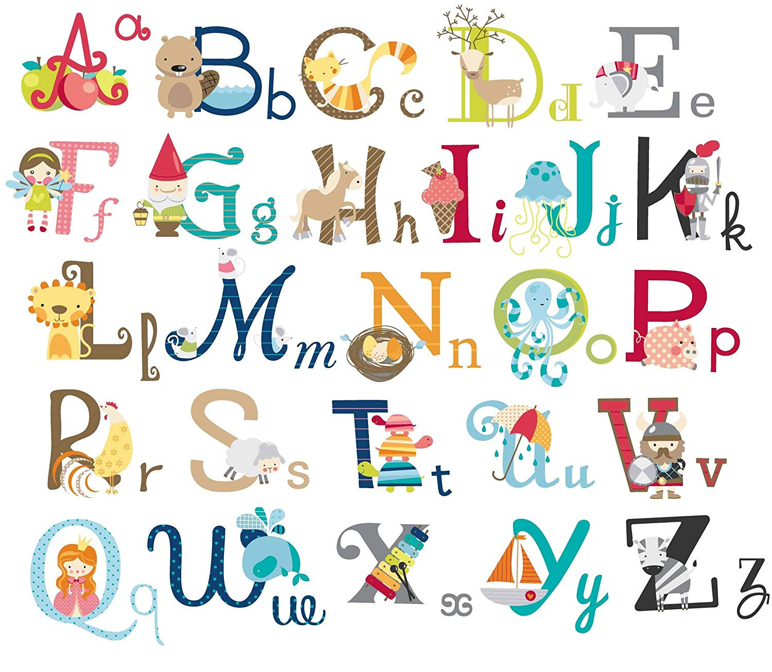 Letters For Kids Room
 Big Graphic Alphabet Letters Kids Room Nursery Wall Decal