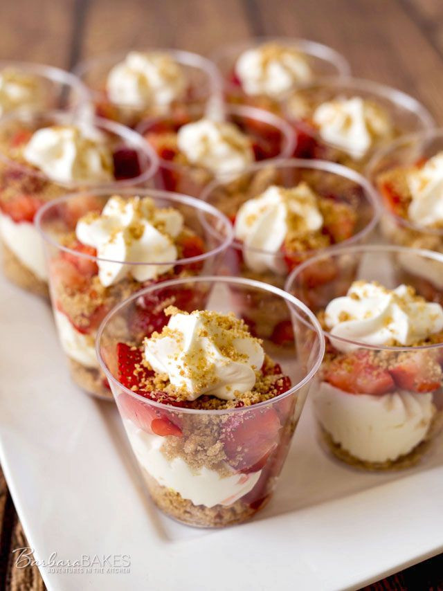 Light Dessert Ideas For Dinner Party
 Strawberry Cheesecake in a Jar Recipe