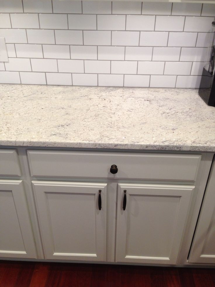 Light Gray Subway Tile Kitchen
 Thornapple kitchen before and after Romano Blanco