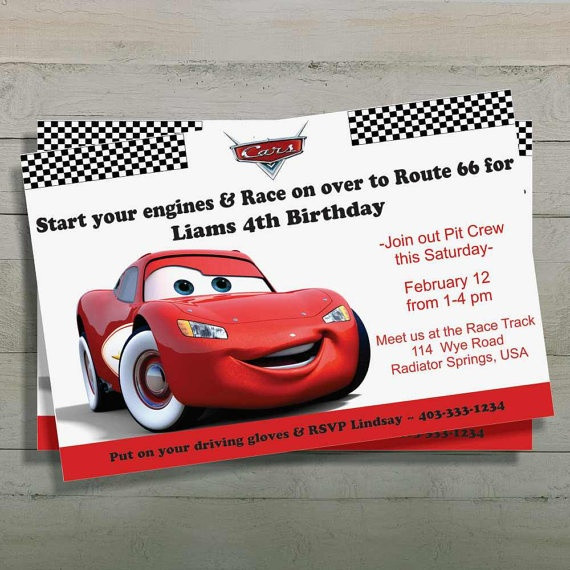 The 25 Best Ideas for Lightning Mcqueen Birthday Invitations - Home ...