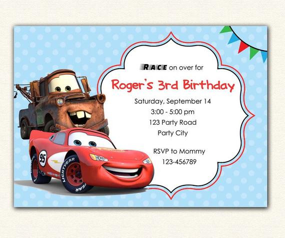 The 25 Best Ideas for Lightning Mcqueen Birthday Invitations - Home ...