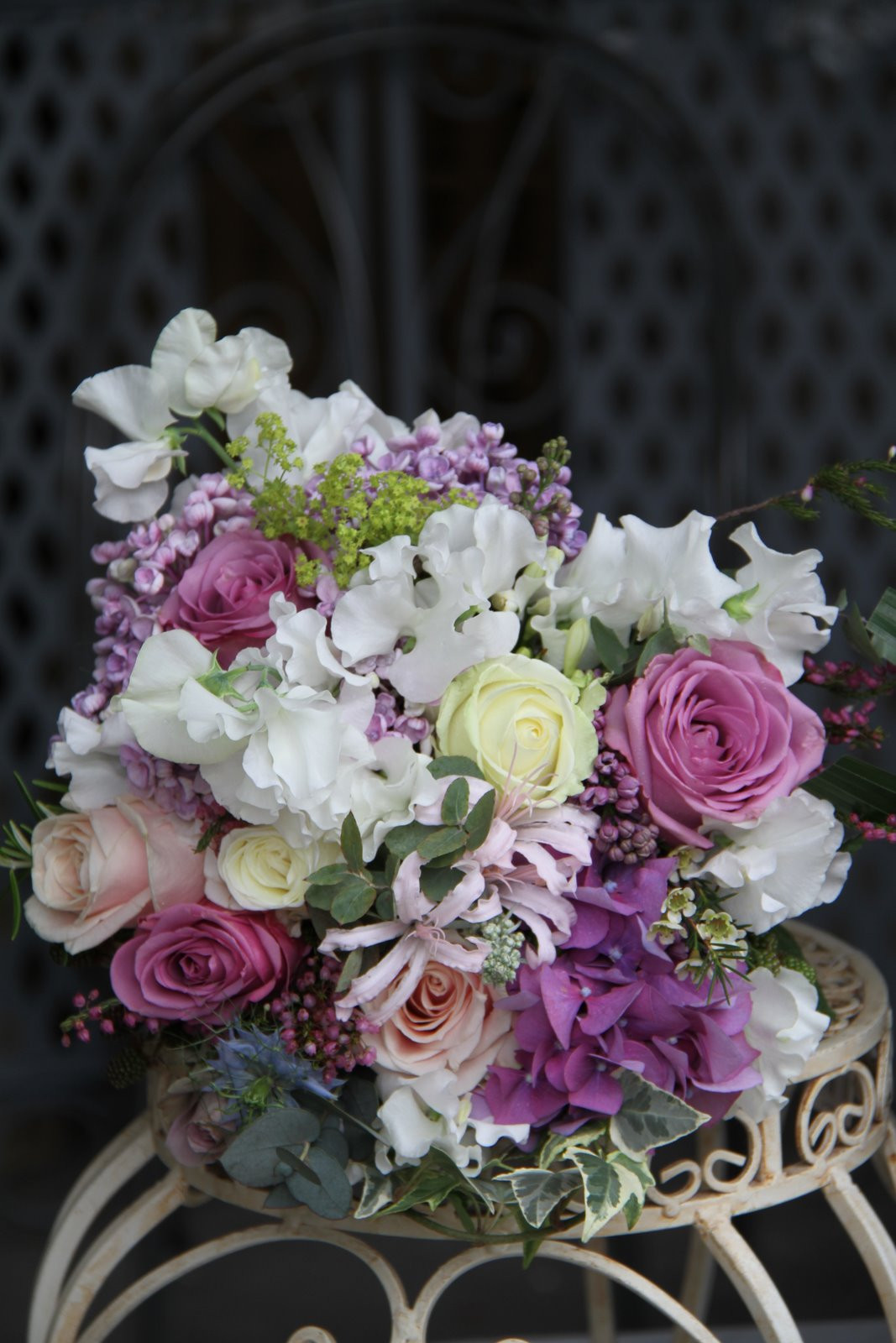 Lilac Wedding Flowers
 The Flower Magician Victorian Lilac Wedding Bouquet