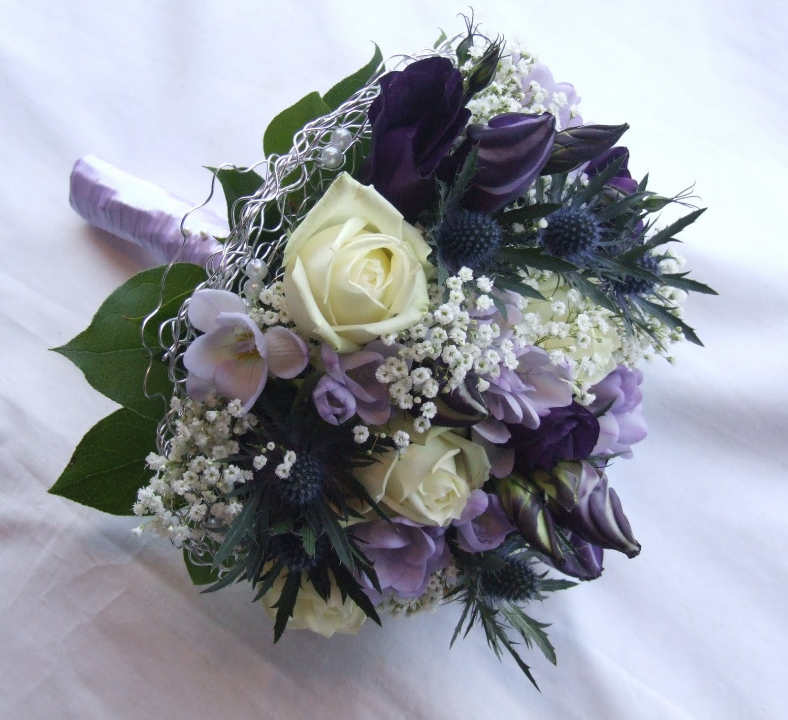 Lilac Wedding Flowers
 RJ s Florist Purple lilac and ivory wedding flowers