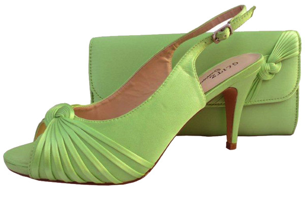 Lime Green Wedding Shoes
 Lime Green Wedding Shoes and Matching Bag