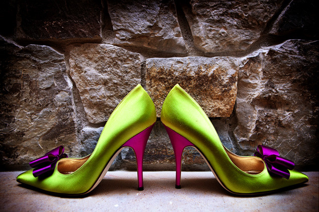 Lime Green Wedding Shoes
 Devrin & Ryan s Lime Green and Purple Wedding