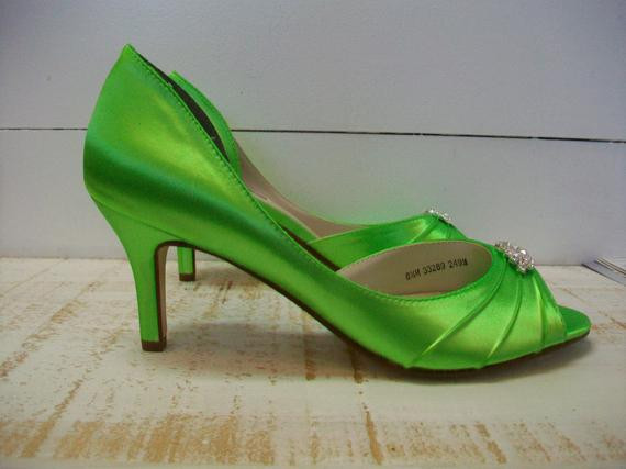 Lime Green Wedding Shoes
 Lime Green Wedding Shoes Over 200 Colors Dyeable Shoes