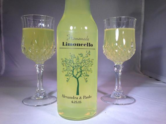 Limoncello Wedding Favors
 Wedding Favors Custom Limoncello Whiskey Glass Bottles