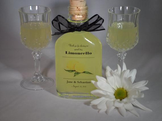 Limoncello Wedding Favors
 Custom Limoncello Labels & Bottles Great for Wedding Favors