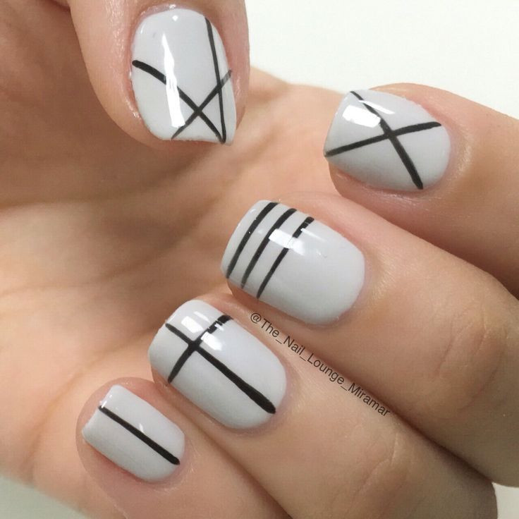 Line Nail Art
 Geometric lines nail art design Nail Design Nail Art