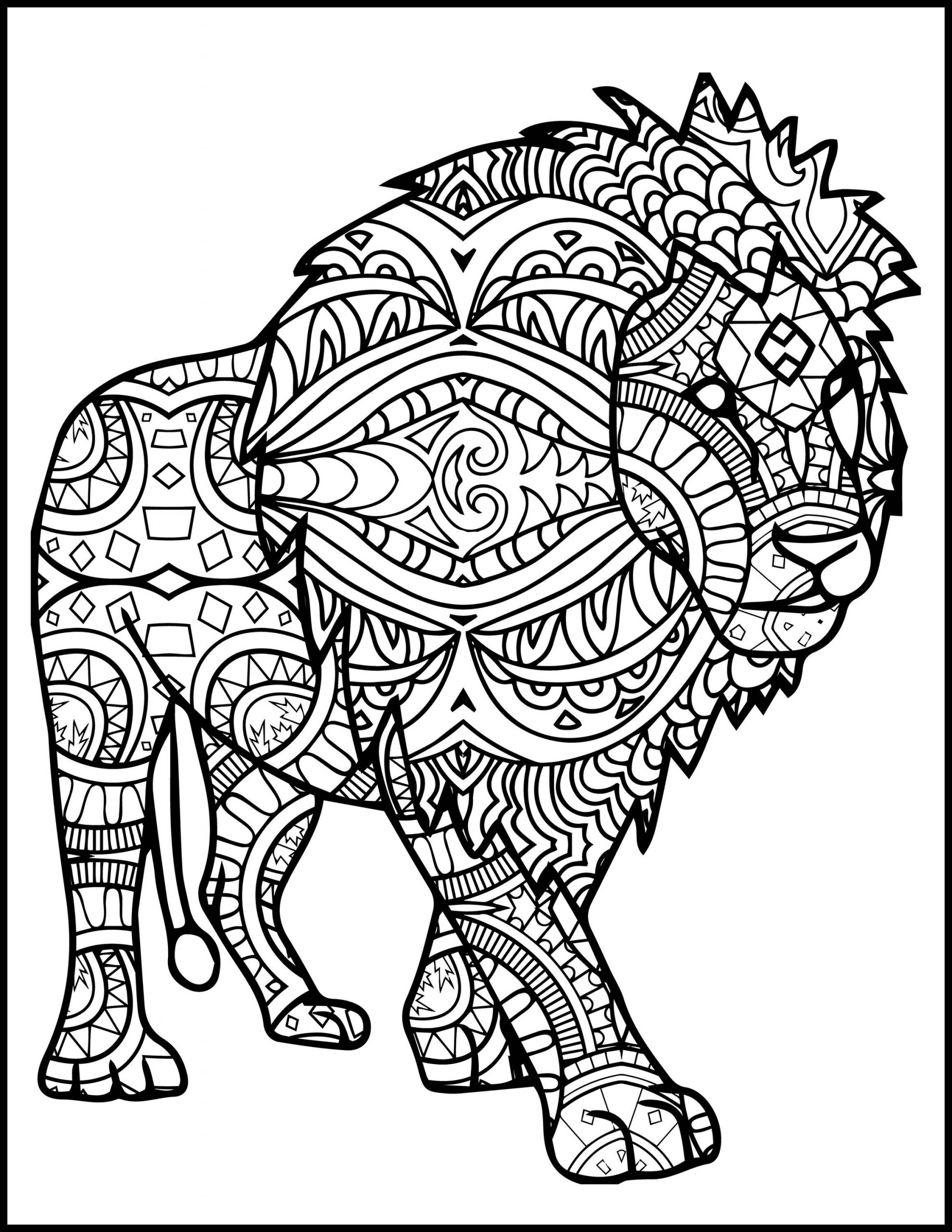 Lion Coloring Pages For Adults
 3 Printable Pages for Coloring for Lion Lovers Coloring