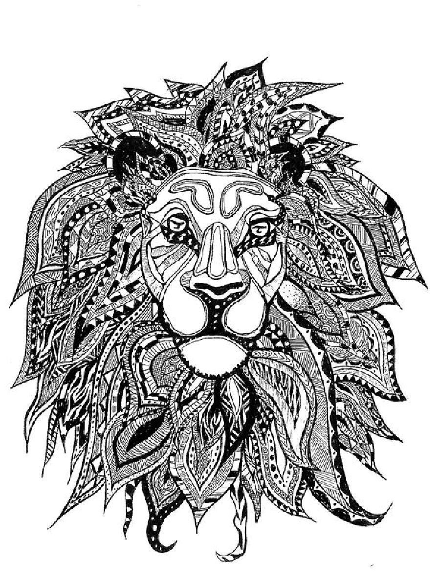 Lion Coloring Pages For Adults
 Adult Coloring Pages Lion Head