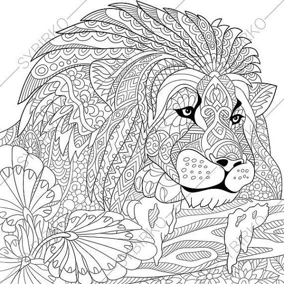 Lion Coloring Pages For Adults
 Lion Leo 2 Coloring Pages Animal coloring book pages