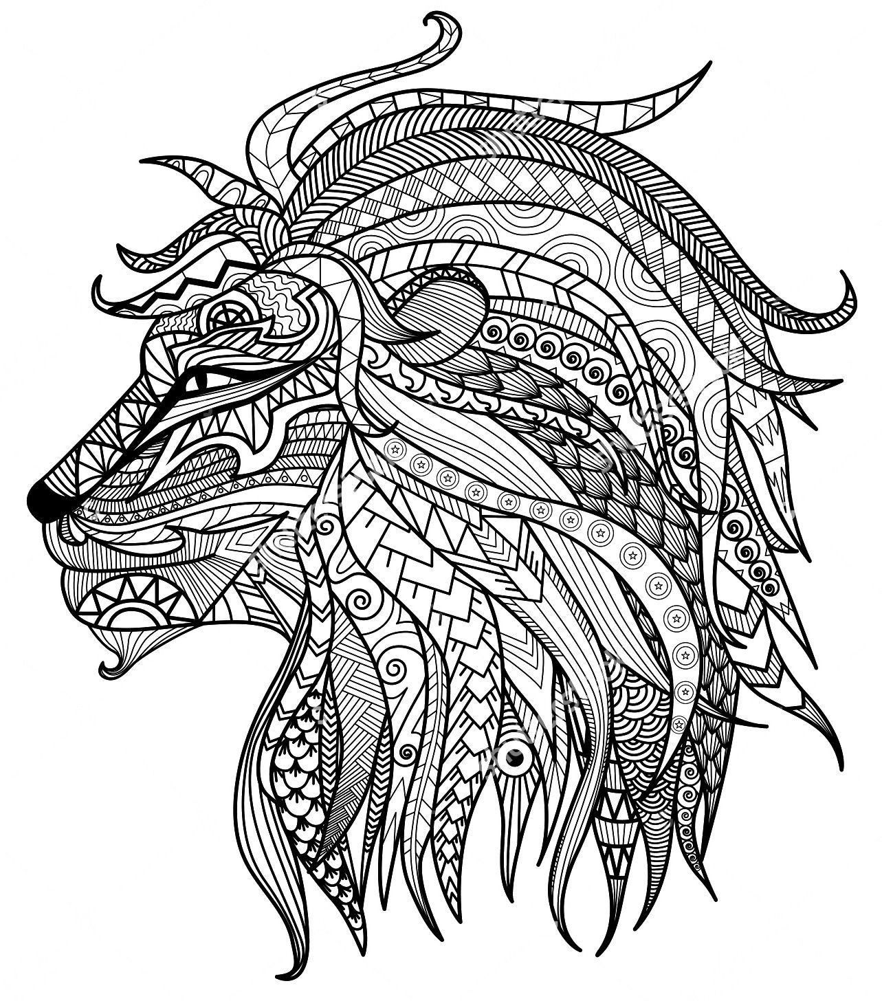 Lion Coloring Pages For Adults
 Adult Coloring Pages Lion Head