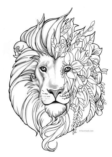 Lion Coloring Pages For Adults
 Fantasy Lion