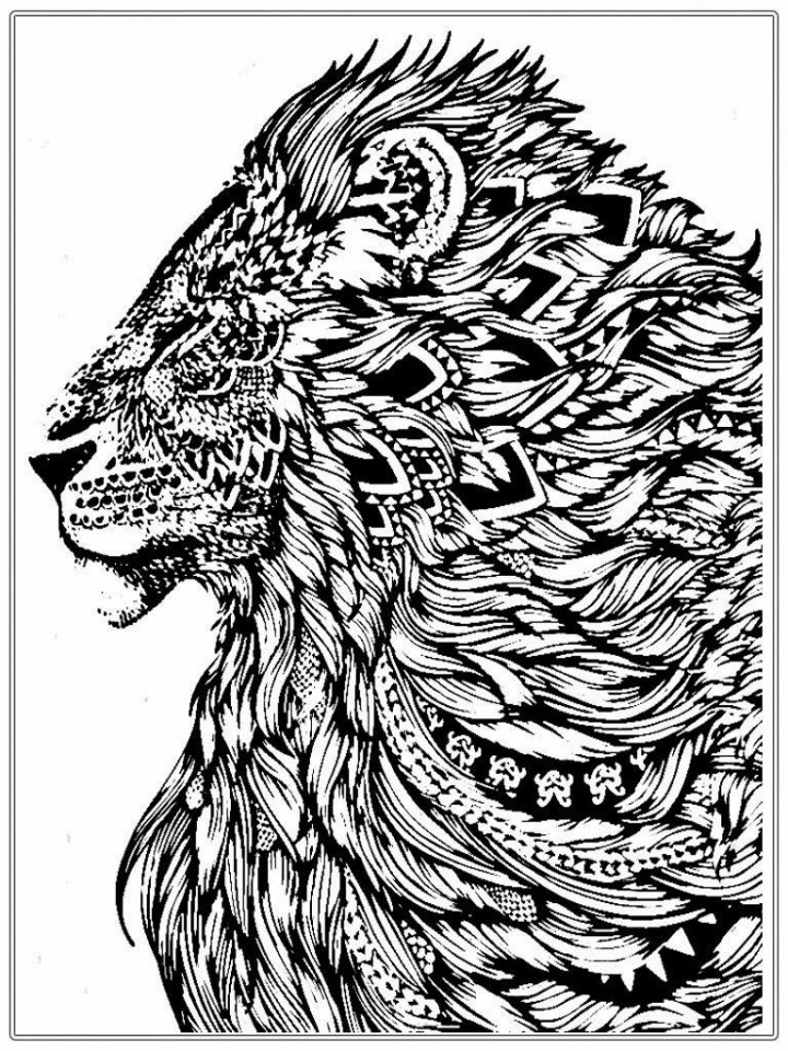 Lion Coloring Pages For Adults
 Get This Lion Coloring Pages for Adults Printable