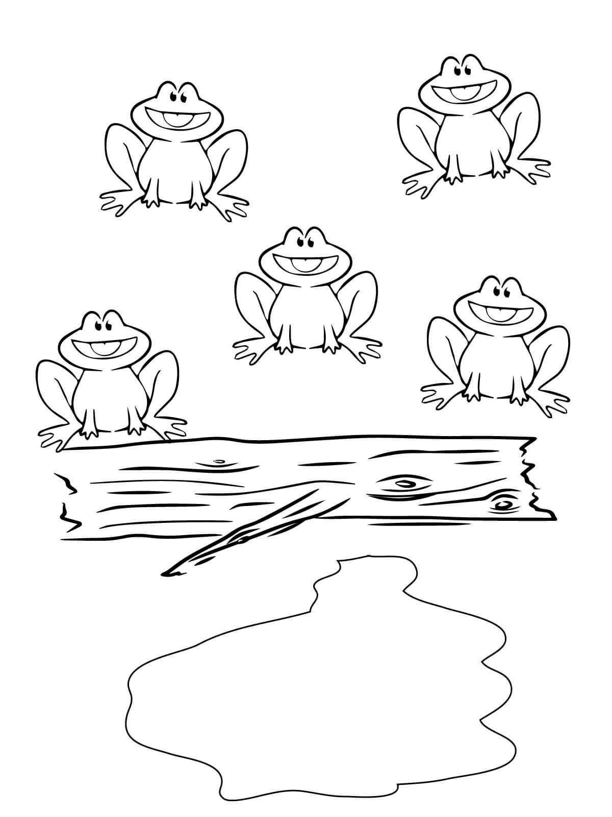 Little Baby Bum Coloring Pages
 Five Little Speckled Frogs coloring picture for kids