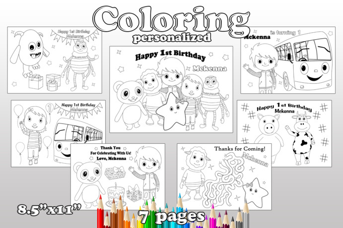 Little Baby Bum Coloring Pages
 Пин на доске Birthday Party Favor Coloring pages