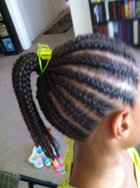 Little Girl Braids And Beads Hairstyles
 Little girl with braids and beads