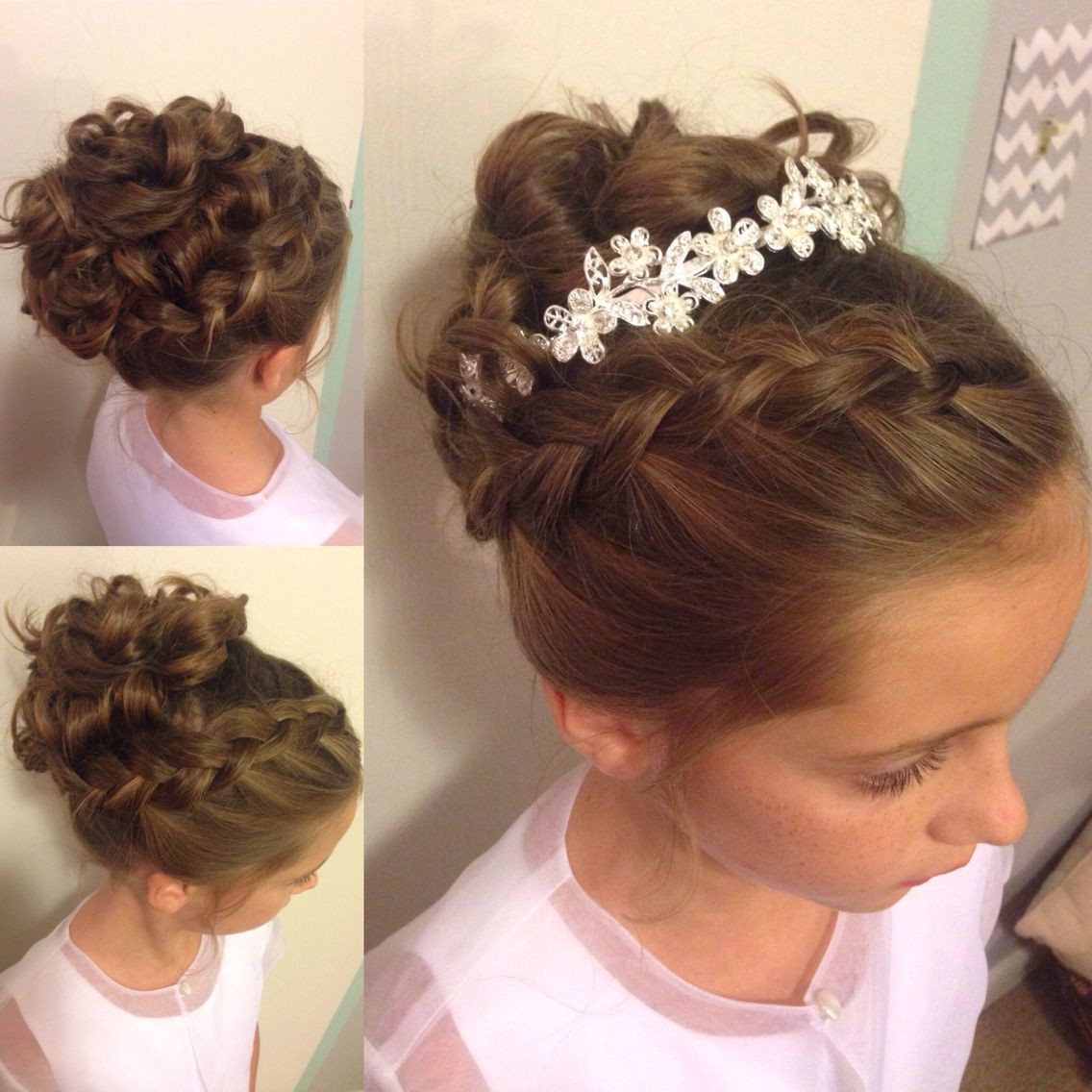 Little Girl Hairstyles For Weddings
 Little girl updo Wedding hairstyle Instagram