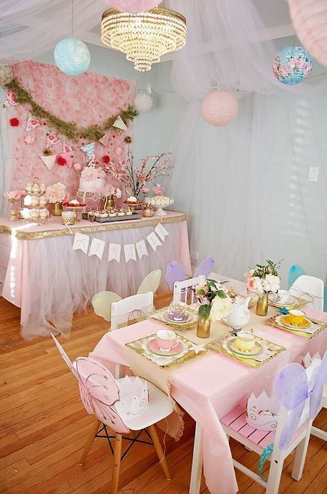 Little Girl Tea Party Ideas
 Pretty pastel kid s tea party birthday Ideas for an