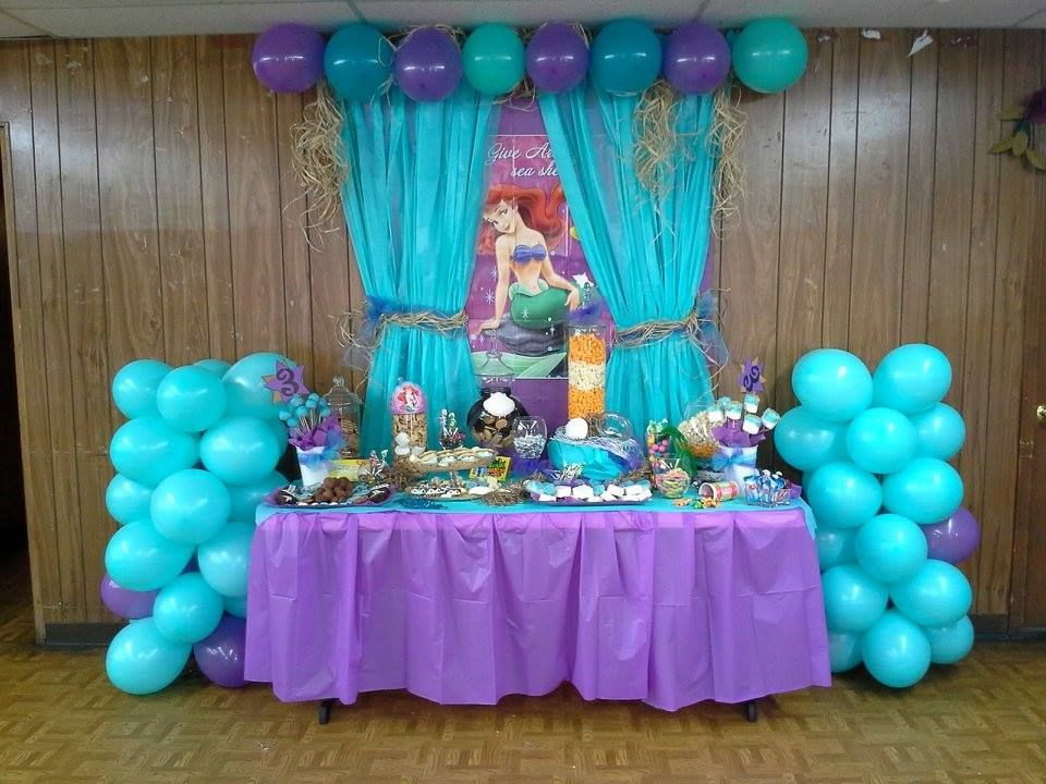 Little Mermaid Party Decoration Ideas
 The Little Mermaid Birthday Party Dessert Buffet Also